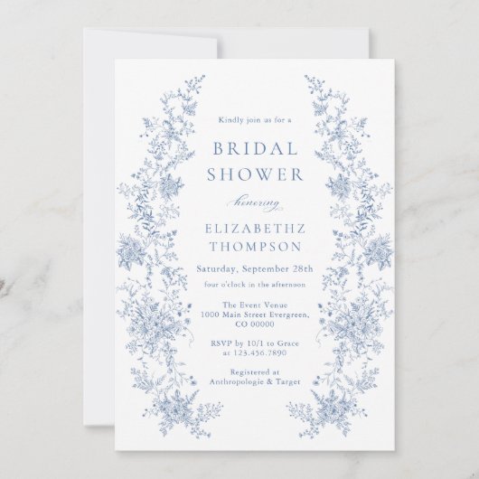 Iets blauw Vrijgezellenfeest Kaart (Voorkant)