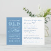  iets blauw Vrijgezellenfeest Kaart (Staand voorkant)