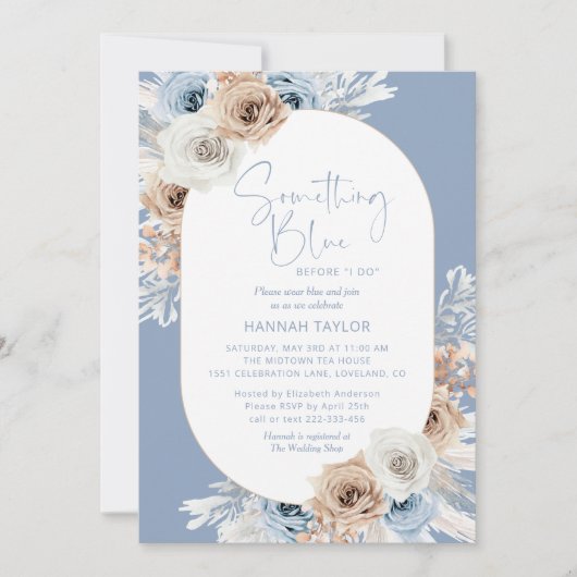 Iets blauw Vrijgezellenfeest Kaart (Voorkant)