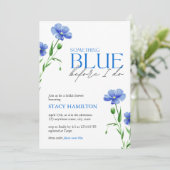 Iets blauw Vrijgezellenfeest Kaart (Staand voorkant)