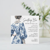 Iets blauw Vrijgezellenfeest Kaart (Staand voorkant)