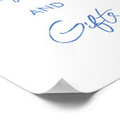 Iets Blauw Vrijgezellenfeest Kaarten en geschenken Poster (Hoek)