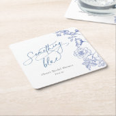 Iets blauw Vrijgezellenfeest Kartonnen Onderzetters (Schuin)