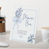 Iets blauw Vrijgezellenfeest Mimosa Bar Station Reclamebord Met Voetstuk (Insitu)