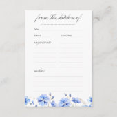 Iets blauw Vrijgezellenfeest Ontvang Informatiekaartje (Voorkant)