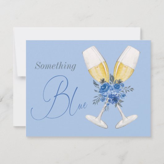 Iets blauw Vrijgezellenfeest Ontvang Notitiekaartje (Achterkant)