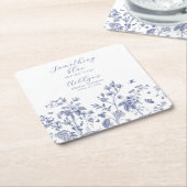 Iets blauw Vrijgezellenfeest papier Onderzetter (Schuin)