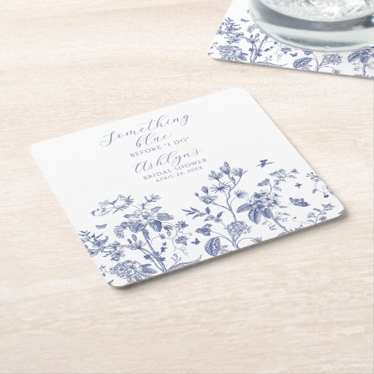 Iets blauw Vrijgezellenfeest papier Onderzetter (Schuin)