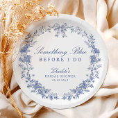 Iets blauw Vrijgezellenfeest Papieren Bordje