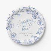 Iets blauw Vrijgezellenfeest Papieren Bordje (Voorkant)