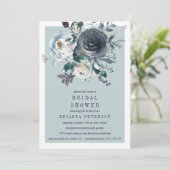 Iets blauw | Vrijgezellenfeest Peony Floral Kaart (Staand voorkant)