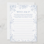 Iets blauw Vrijgezellenfeest raden wie spel Kaart (Voorkant)