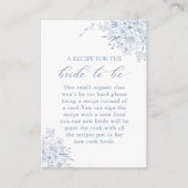 Iets blauw Vrijgezellenfeest Recept Aanvraag Informatiekaartje (Voorkant)