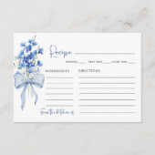 Iets blauw Vrijgezellenfeest recept Kaart (Voorkant)