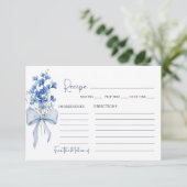 Iets blauw Vrijgezellenfeest recept Kaart (Staand voorkant)