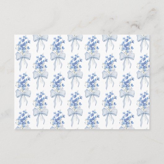 Iets blauw Vrijgezellenfeest recept Kaart (Achterkant)