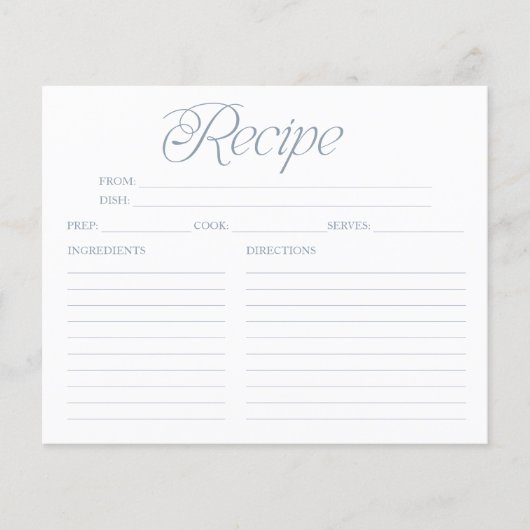 Iets blauw Vrijgezellenfeest recept Kaarten (Voorkant)