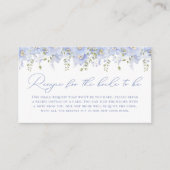 Iets blauw Vrijgezellenfeest recept voor bruid Informatiekaartje (Voorkant)