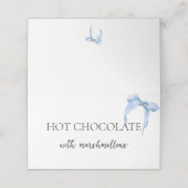 Iets blauw Vrijgezellenfeest stoffige boog buffet Plaatskaartje (Buitenkant ongevouwen)