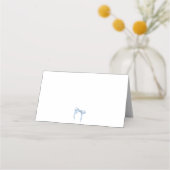 Iets blauw Vrijgezellenfeest stoffige boog buffet Plaatskaartje (Achterkant)