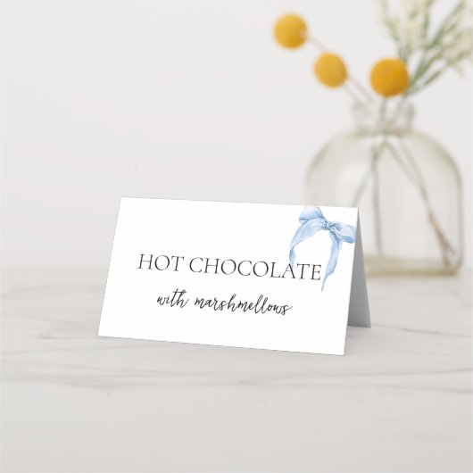 Iets blauw Vrijgezellenfeest stoffige boog buffet Plaatskaartje (Voorkant)