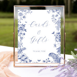 Iets blauw Vrijgezellenfeest tafel teken Poster