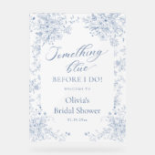 Iets blauw Vrijgezellenfeest welkom Acryl Bord (Voorkant)