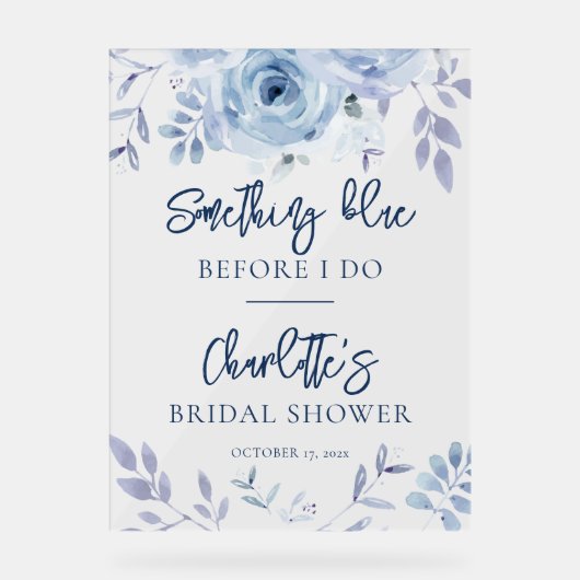 Iets blauw Vrijgezellenfeest welkom Acryl Bord (Voorkant)