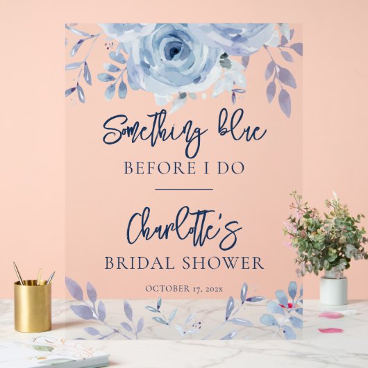 Iets blauw Vrijgezellenfeest welkom Acryl Bord (Huwelijk)