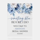 Iets blauw Vrijgezellenfeest welkom Acryl Bord (Voorkant)