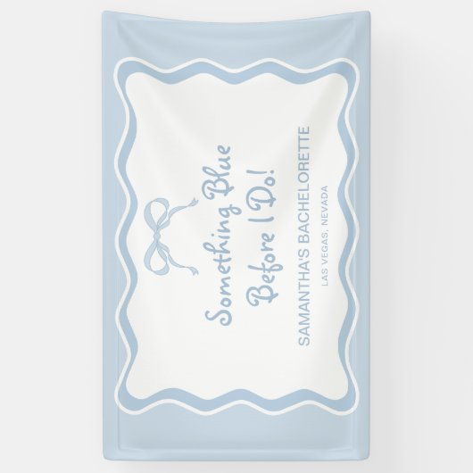 Iets blauw vrijgezellenfeest welkom spandoek (Verticaal)