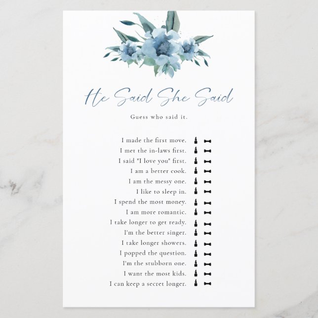 Iets blauw Vrijgezellenfeest zei ze (Voorkant)