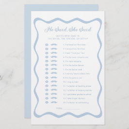 Iets blauw Vrijgezellenfeest, zei ze, spel