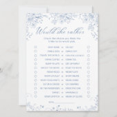 Iets blauw Vrijgezellenfeest zou ze liever Kaarten (Voorkant)