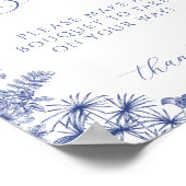 Iets blauw Vrijgezellenfeesten bloembalk teken Poster (Hoek)