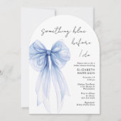 Iets blauw Waterverf boog boog Vrijgezellenfeest Kaart (Voorkant)