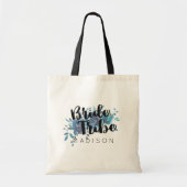 Iets blauw Waterverf bruid Tote Bag (Voorkant)