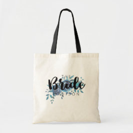 Iets blauw Waterverf Roos bruiloft bruid Tote Bag