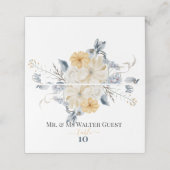 IETS BLAUW - Wedding Guest Table Numbers Plaatskaartje (Buitenkant ongevouwen)