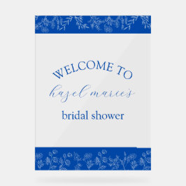 Iets blauw Welkom bij Vrijgezellenfeest Acryl Bord