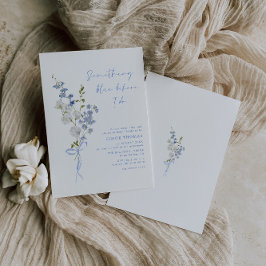 Iets blauw Wildflower boeket Vrijgezellenfeest Kaart