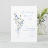 Iets blauw Wildflower boeket Vrijgezellenfeest Kaart (Staand voorkant)