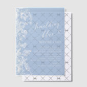 Iets blauw wit Wildflower Vrijgezellenfeest Vellum Uitnodigingen (Offset (Uitnodiging))