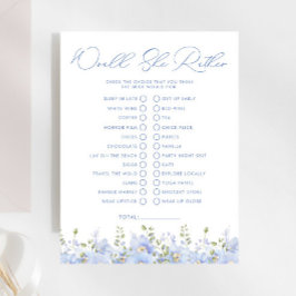 Iets blauw zou ze liever Vrijgezellenfeest spel