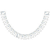 Iets blauwe bloemen hortensia verjaardag vlaggetjes (Alle)