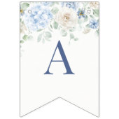 Iets blauwe bloemen hortensia verjaardag vlaggetjes (Derde vlag)