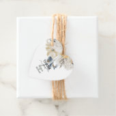 IETS BLAUWE BLOEMIGE BRUILOFT Favor Labels (In situ)