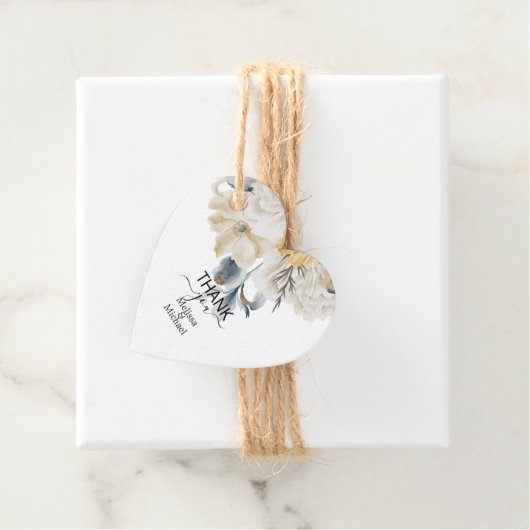 IETS BLAUWE BLOEMIGE BRUILOFT Favor Labels (In situ)