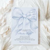 Iets blauwe boog bruids douche uitnodiging