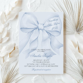 Iets blauwe boog bruids douche uitnodiging